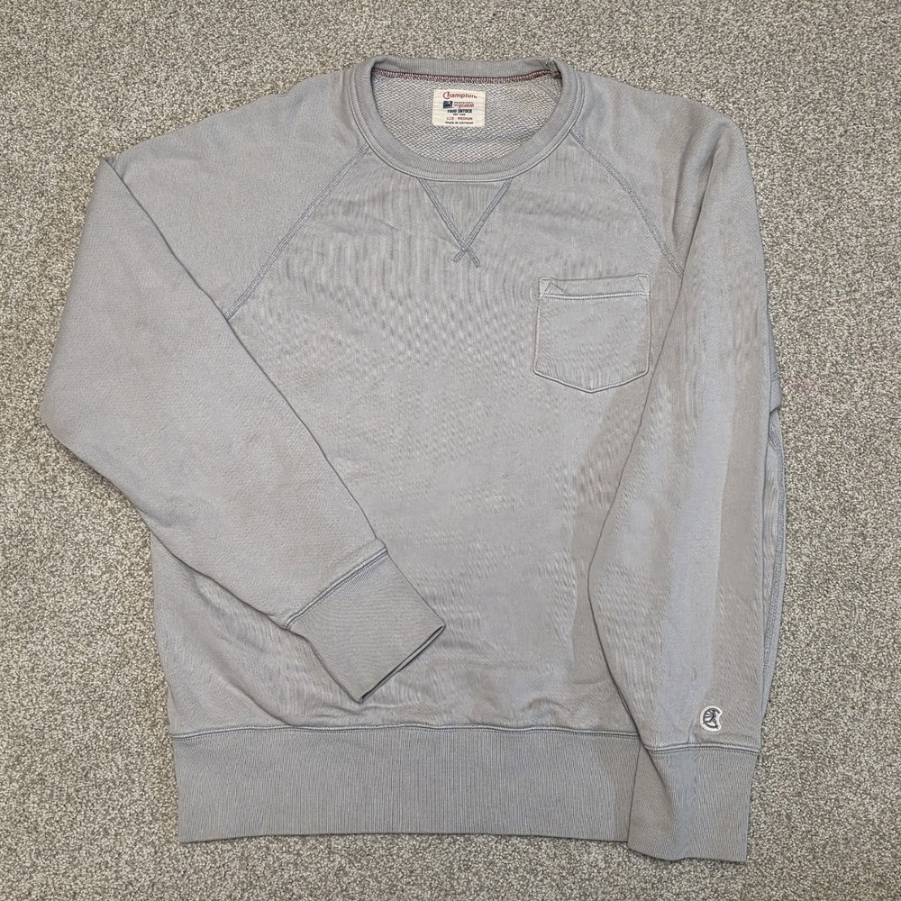 Champion Men's Todd Snyder Pullover Sweatshirt Long Sleeve Gray Size M